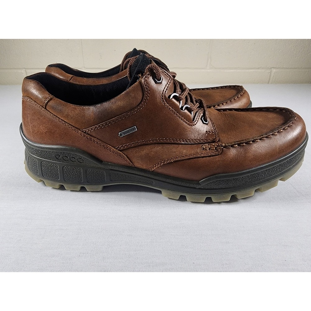 ECCO Track 25 II GTX Low Mens 13 Brown Leather Gore-Tex Waterproof Hiking Shoes - Picture 4 of 12